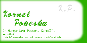 kornel popesku business card